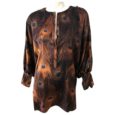 Pre-owned Givenchy Brown Silk  Top