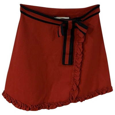 Pre-owned Gucci Red Skirt