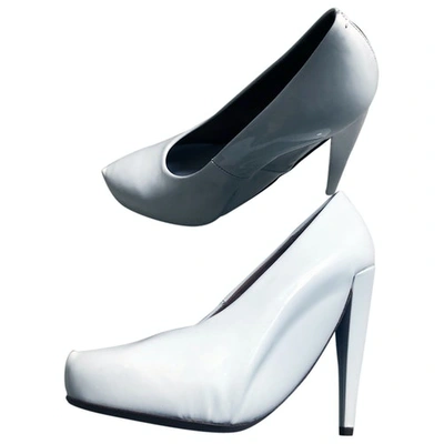 Pre-owned Maison Margiela White Patent Leather Heels