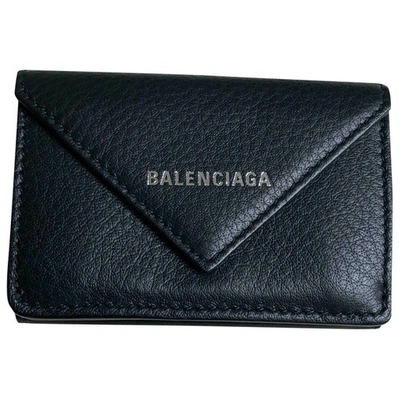 Pre-owned Balenciaga Black Leather Wallet