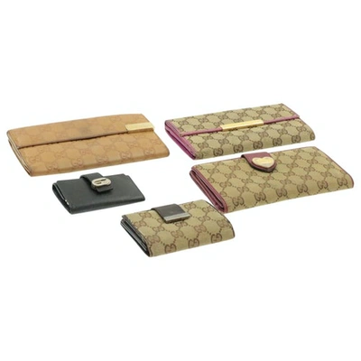 Pre-owned Gucci Beige Cloth Purses, Wallet & Cases