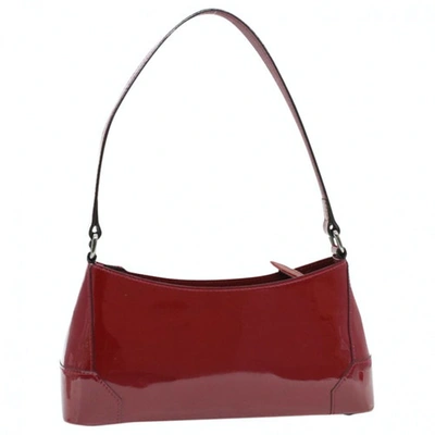 Pre-owned Burberry Red Patent Leather Handbag