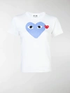 Comme Des Garçons Play Printed T-shirt With Round Collar Pattern In White