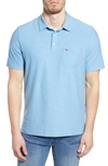 Vineyard Vines Edgartown Pocket Performance Polo In Jake Blue