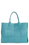 BOTTEGA VENETA LARGE ARCO INTRECCIATO LEATHER TOTE,611561VMAY3