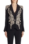 ALEXANDER MCQUEEN EMBELLISHED BLAZER,632118QEAAA