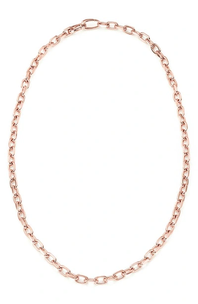 Monica Vinader Rose Gold Plated Vermeil Silver Alta Capture Mini Link Necklace