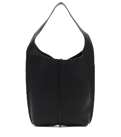 Acne Studios Adrienne Grained-leather Tote Bag In Black