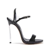 Casadei Blade Leather Sandals In Black