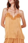 CAMI NYC THE RACER LACE TRIM SILK CAMISOLE,THE RACER CHARMEUSE