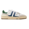 LANVIN LANVIN WHITE AND BLUE LEATHER CLAY SNEAKERS