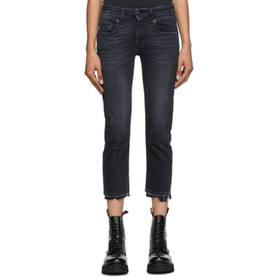R13 Boy Straight Mid-rise Straight Jeans In Black