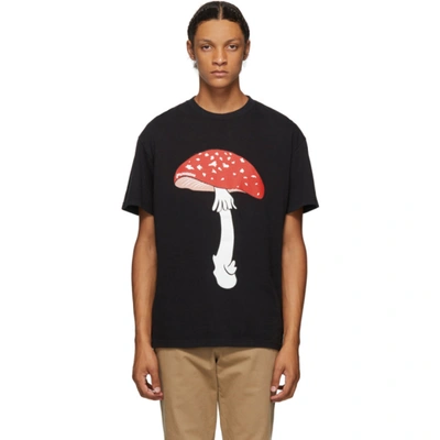 Jw Anderson Mushroom-print Short-sleeve T-shirt In Black