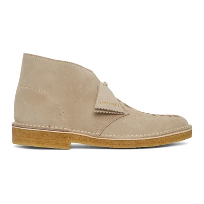 Palm Angels Beige Clarks Originals Edition Logo Desert Boots