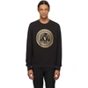 VERSACE JEANS COUTURE BLACK & GOLD LOGO SWEATSHIRT