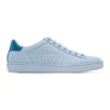 GUCCI Blue Interlocking G New Ace Sneakers