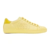 GUCCI YELLOW INTERLOCKING G NEW ACE SNEAKERS