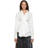 MARQUES' ALMEIDA MARQUES ALMEIDA WHITE POPLIN SAFETY PIN SHIRT