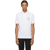 VERSACE JEANS COUTURE WHITE & GOLD LOGO POLO