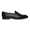 Gucci Polished Black Leather Loafers With Gold-tone Hardware In 1000 Nero