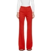 PUSHBUTTON SSENSE EXCLUSIVE RED FLARED TROUSERS
