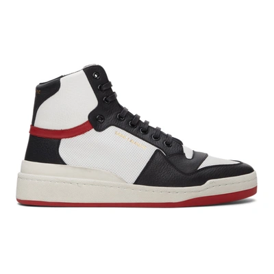 Saint Laurent Sl24 Panelled High-top Sneakers In Multi