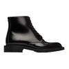 Saint Laurent Army Polished-leather Ankle Boots In Black