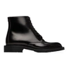 Saint Laurent Army Polished-leather Ankle Boots In Nero
