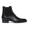 Saint Laurent Leather Wyatt Chelsea Boots In 1000 Black