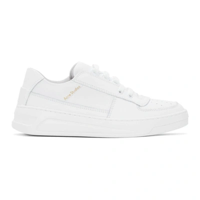 Acne Studios White Steffey Lace-up Trainers In Bzw Opticwh