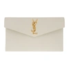 Saint Laurent Off-white Uptown Envelope Pouch In 9207 Vintwh