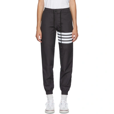 Thom Browne Track Pants With 4-bar In Flyweight Tech In Grey