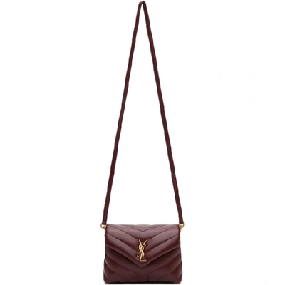 Saint Laurent Loulou Toy Bag In Burgundy In 6475 Red