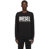 DIESEL DIESEL BLACK S-GIR-DIVISION LOGO SWEATSHIRT