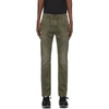 Diesel Krooley-e-ne Slim Straight Jeans In Olive In 58q Green