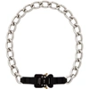 ALYX SILVER CHAIN & LEATHER BUCKLE NECKLACE