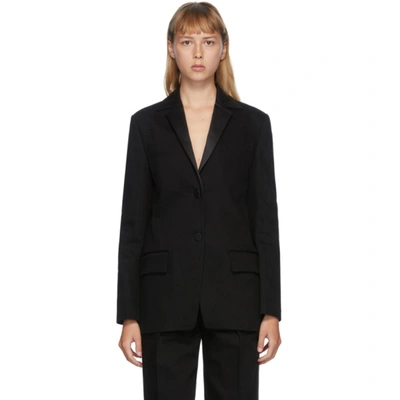 Alexander Wang Black Single Breasted Tuxedo Blazer