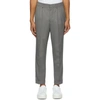 AMI ALEXANDRE MATTIUSSI GREY CARROT FIT CUFFED HEM TROUSERS