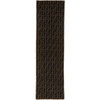 FENDI FENDI BROWN AND BLACK WOOL FOREVER FENDI SCARF