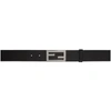 FENDI BLACK & SILVER LEATHER BELT