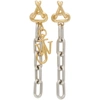 JW ANDERSON GOLD & SILVER ANCHOR CHAIN EARRINGS
