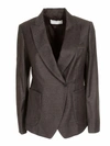 Fabiana Filippi Double-breasted Jacket In Lame In Grey