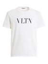 VALENTINO VLTN LOGO PRINT T-SHIRT IN WHITE
