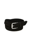 Tod's Braided Black Suede Belt In Black