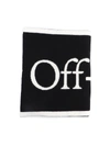 OFF-WHITE FELT REVERSIBLE SCARF IN BLACK AND WHITE