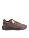 HOGAN INTERACTIVE³ LEATHER SNEAKERS IN BROWN