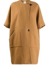 ALYSI OFF-CENTRE BUTTON COAT