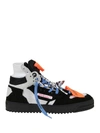 OFF-WHITE OFF COURT SUEDE AND CALF HAIR SNEAKERS