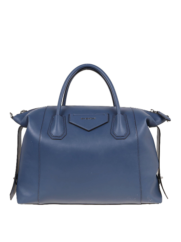Givenchy Antigona Soft Medium Leather Bag In Blue | ModeSens