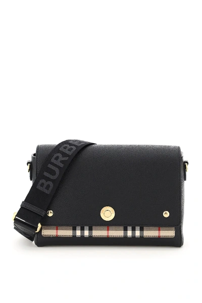 Burberry Note Medium Shoulder Bag In Black,beige,red